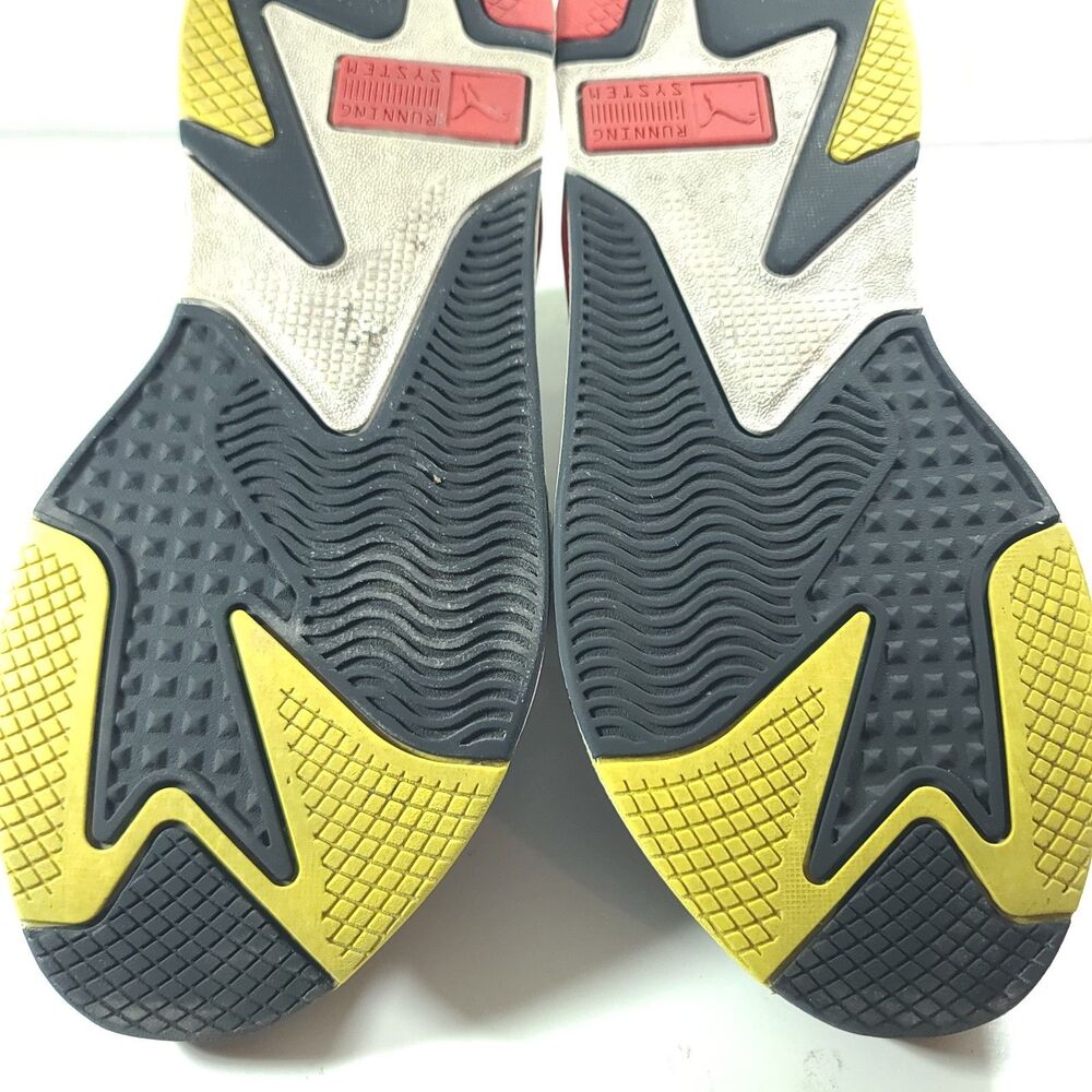 PUMA RS-X Toys Men Sz 12 Sneaker Shoe White Yellow Red Black Suede 369449-02 EUC - Picture 15 of 16